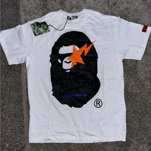 Bape | Shirts | Bape X Heron Preston Tshirt | Poshmark